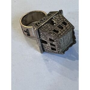 Vintage Sterling Silver Jewish Traditional Marriage Wedding Ring Judaica 10 10.5